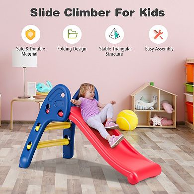 2-Step Folding Plastic Slide for Kids