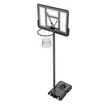 Adjustable Basketball Hoop System 4 to 10 Ft Portable Backboard with Wheels