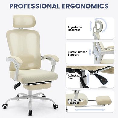 Ergonomic Office Chair,Swivel Task Chair with Adjustable Lumbar Support,Home Office Chair
