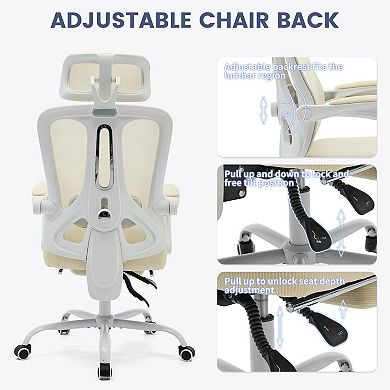 Ergonomic Office Chair,Swivel Task Chair with Adjustable Lumbar Support,Home Office Chair