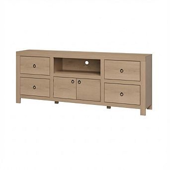 TV Stand for 75/80 in TVs,Long Entertainment Center with 6 Storage Drawers,Soundbar Shelf