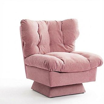 360°Swivel Lounge Chair Features a Thick Cushion and Comfortable Fabric, Suitable for Living Rooms