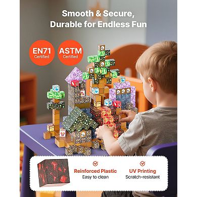 150-Piece Magnetic Blocks, Dark Castle STEM Toy for Kids