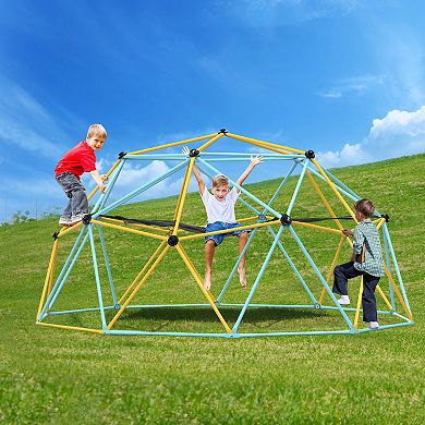 10FT Kids Climbing Dome with Hammock and Swing 750 LB Capacity