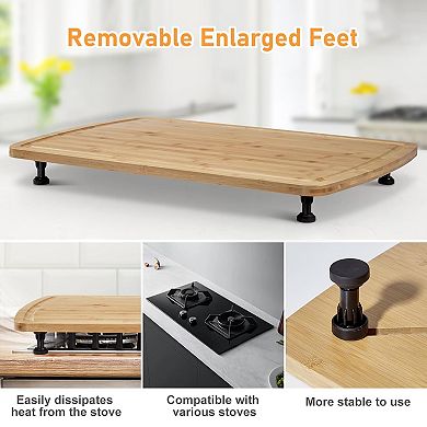 30" x 20" Countertop Cutting Board，Board Stove Cover with Removable Legs