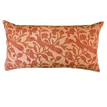 Peacock Garden Lumbar Pillow Cover