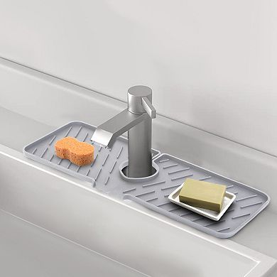 Silicone Kitchen Mat Faucet Splash Guard and Bathroom Drip Pad