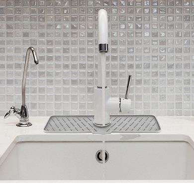 Silicone Kitchen Mat Faucet Splash Guard and Bathroom Drip Pad