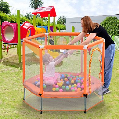 ELEMENT ACE 55-Inch Safety Trampoline with Enclosure Net and Play Balls