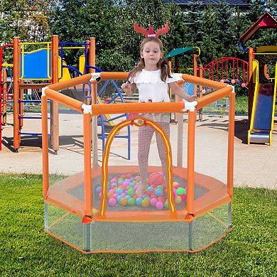 ELEMENT ACE 55-Inch Safety Trampoline with Enclosure Net and Play Balls
