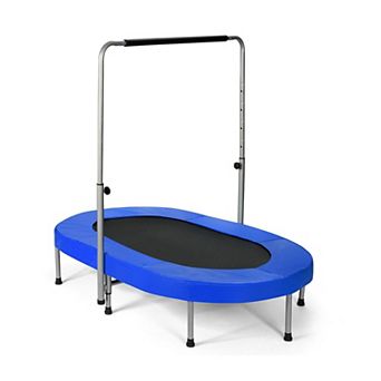 Blue 2-Person Foldable Kids Mini Rebounder Trampoline