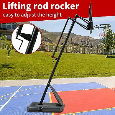 ELEMENT ACE Portable Height-Adjustable Basketball Hoop with Stable Base and Polycarbonate Backboard