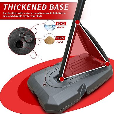 ELEMENT ACE Portable Height-Adjustable Basketball Hoop with Stable Base and Polycarbonate Backboard