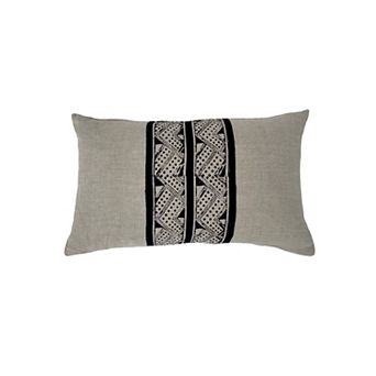 Mancala Charcoal Petit Lumbar Pillow Cover