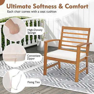 3 Piece Outdoor Furniture Set with Soft Cushions