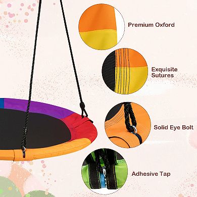 40-Inch Flying Saucer Tree Swing for Kids, Easy Installation