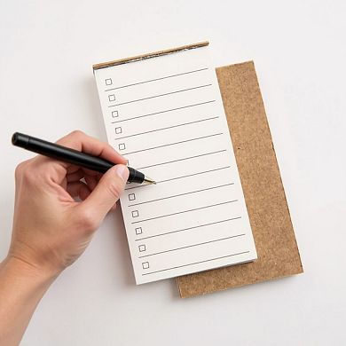 10-Piece Minimalist Notepad Set with Kraft Covers and Tear-Off Pages 50 Pages