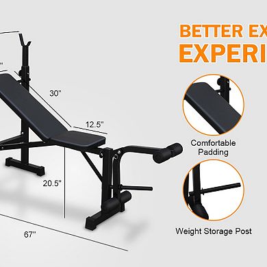 ELEMENT ACE Multifunctional Strength Training Bench with Squat Rack for Home Fitness