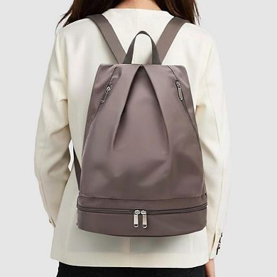 Women' s Lightweight Multi-Compartment Backpack with Bottom Storage Compartment