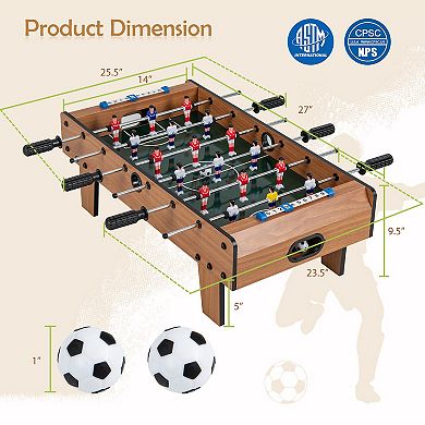 27-Inch Mini Foosball Table Top Soccer Game