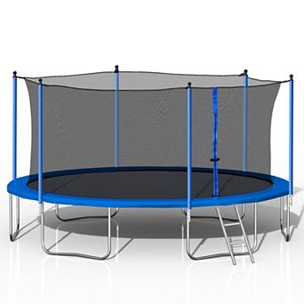 ELEMENT ACE 14FT Trampoline Set with Safety Enclosure Net and Ladder for Recreational Use