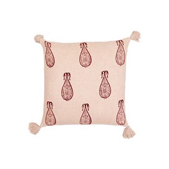 Samodh Blush Decorative Pillow Cover with Tassels