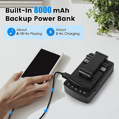 Cell Phone Stand with Wireless Speaker & Power Bank Foldable, Anti-Slip