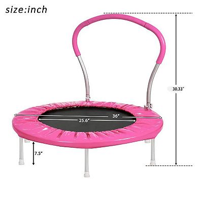 ELEMENT ACE Compact Rebounder Trampoline with Safety Handle for Indoor Outdoor Fitness
