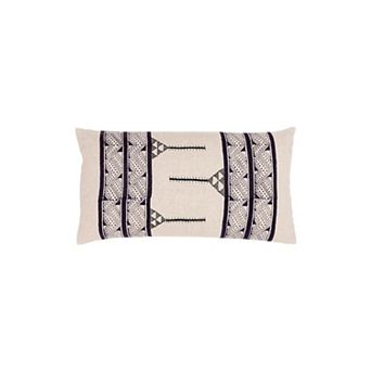 Mancala Charcoal Lumbar Pillow Cover