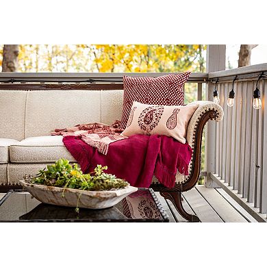 Tashkent Plum Lumbar Pillow Cover