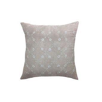 Grace Lucknow Pillow Cover Natural Linen