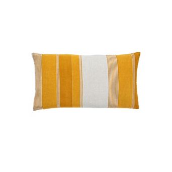 Tulum Stripe Ochre Lumbar Pillow Cover