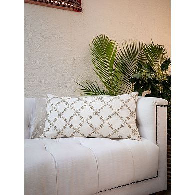 Grace Lucknow Lumbar Pillow Cover Shell Linen