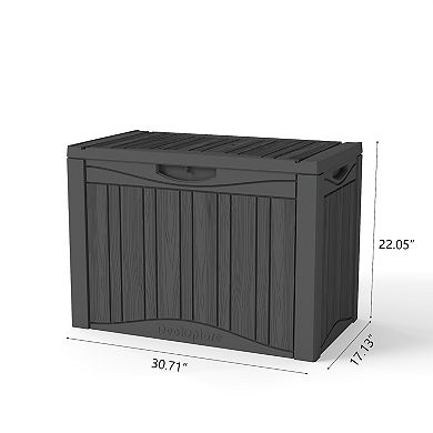 45 gal. Pro Black Resin Outdoor Storage Deck Box