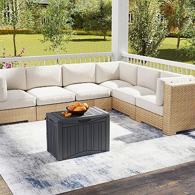 45 gal. Pro Black Resin Outdoor Storage Deck Box