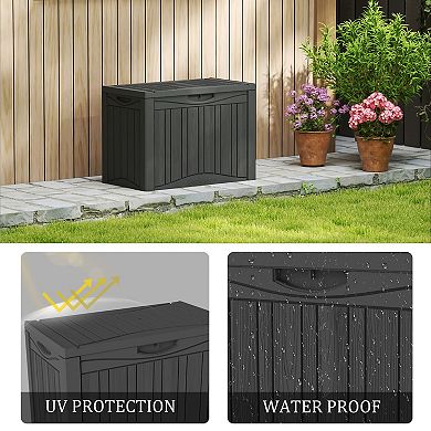 45 gal. Pro Black Resin Outdoor Storage Deck Box