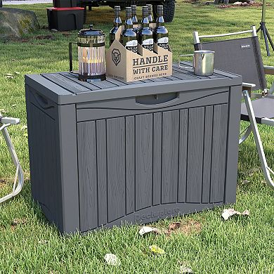45 gal. Pro Black Resin Outdoor Storage Deck Box