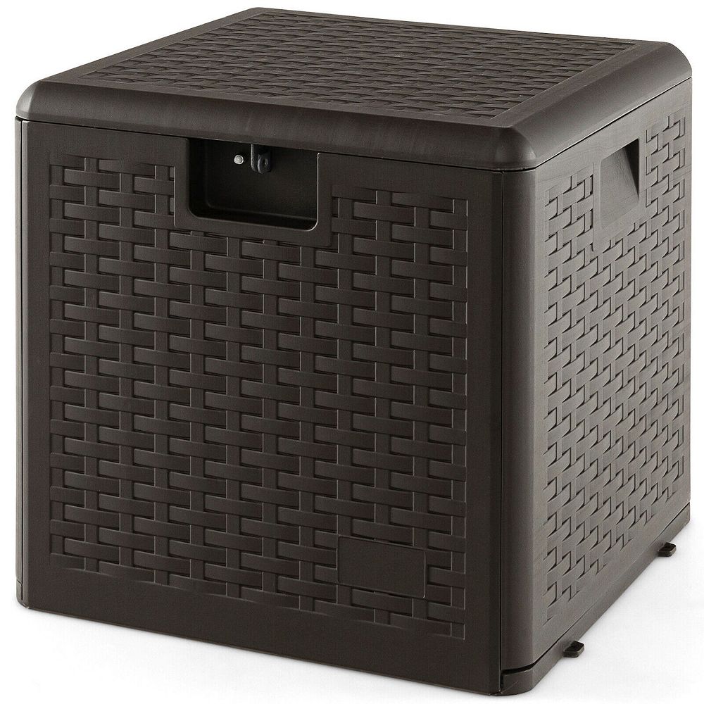 All Weather Deck Box Outdoor Storage Container With Lockable Lid