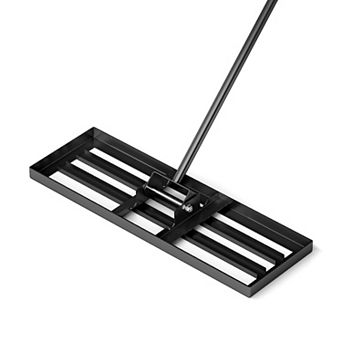 30 x 10 Inch Lawn Leveling Rake with Ergonomic Handle