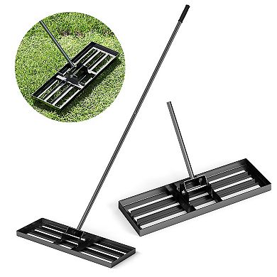30 x 10 Inch Lawn Leveling Rake with Ergonomic Handle