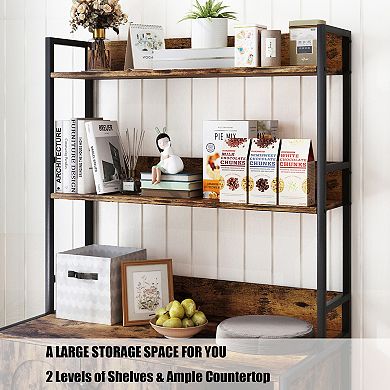 ELEMENT ACE Large Hidden Cat Litter Box Enclosure Furniture Cabinet Storage Shelf