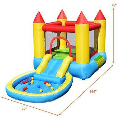 Kids Inflatable Bounce Castle with Ball Pool and Carry Bag