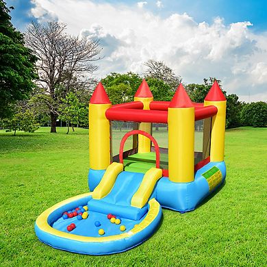 Kids Inflatable Bounce Castle with Ball Pool and Carry Bag