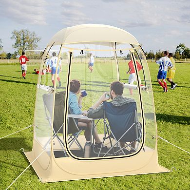 Pop Up Sports Tent Instant Shelter with Panoramic Clear PVC Design