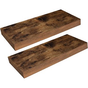 Set of 2 Floating Shelves for Wall with Invisible Brackets, for Wall in Bathroom, Bedroom