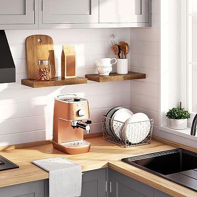 Set of 2 Floating Shelves for Wall with Invisible Brackets, for Wall in Bathroom, Bedroom