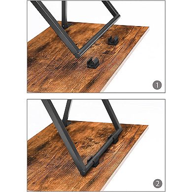 Set of 2 Folding TV Tray Tables with Stable Metal Frame