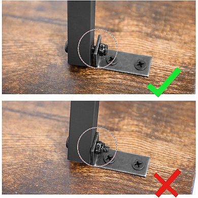 Set of 2 Folding TV Tray Tables with Stable Metal Frame