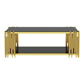 Modern Rectangle Coffee Table Large Center Table for Living Room