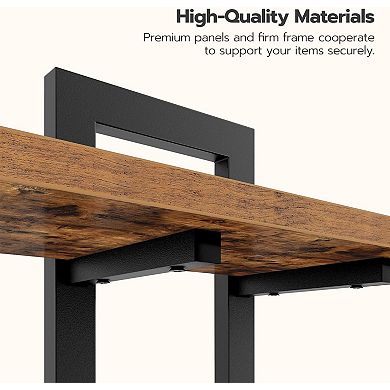 15 Inch Wall Shelf Set of 2, Wall Mounted Storage Shelves 2-Tier, Hanging Bathroom Shelves